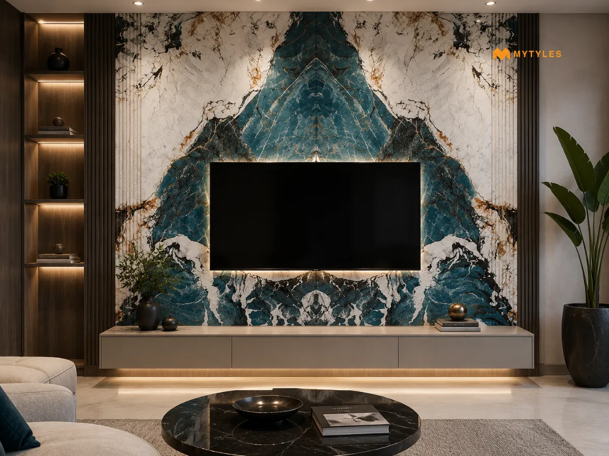 Pacific Blue Bookmatch Marble